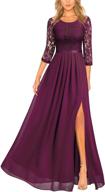 👗 miusol women's magenta formal bridesmaid dress - optimal clothing choice for women logo