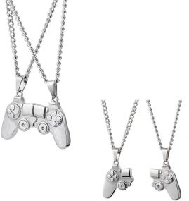 img 4 attached to 🎮 Game Controller Couples Friendship Necklace Set - Hip Hop Magnetic Matching Best Friend Necklaces for Him and Her