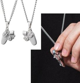 img 3 attached to 🎮 Game Controller Couples Friendship Necklace Set - Hip Hop Magnetic Matching Best Friend Necklaces for Him and Her