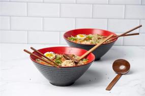 img 1 attached to Premium Microwavable Japanese Ceramic Wooden Chopsticks: Perfect for Safe and Convenient Dining