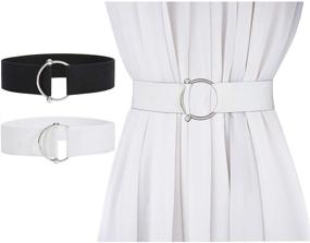 img 4 attached to 👗 Versatile and Comfortable: JASGOOD Stretchy Buckle Elastic Women's Accessories for A Perfect Fit