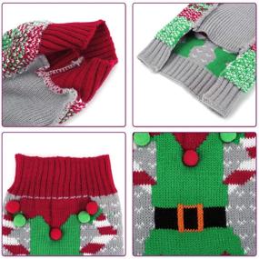 img 1 attached to 🐶 Mogoko Adorable Dog Cat Ugly Christmas Sweater，Pet Fleece Xmas Sweater Cozy Apparel for Winter Cold Weather