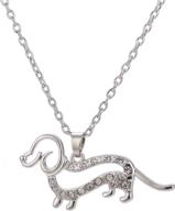 dachshund crystal pendant necklace jewelry logo