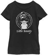 👧 star wars girls black medium girls' clothing: unleash the force in style! logo