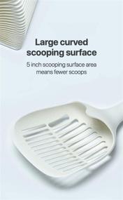 img 1 attached to 🐾 Dual-Sized White Cat Litter Scoop with Deep Shovel - Ideal for Cats of All Sizes - Sturdy Handle, Ultra-Thin Edge - Top-notch Cat Litter Scooper