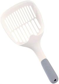 img 3 attached to 🐾 Dual-Sized White Cat Litter Scoop with Deep Shovel - Ideal for Cats of All Sizes - Sturdy Handle, Ultra-Thin Edge - Top-notch Cat Litter Scooper