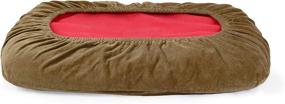 img 1 attached to 🐶 Corduroy Mattress Pet Bed Slip Cover by MARTHA STEWART: Cozy and Practical Pet Bedding Upgrade