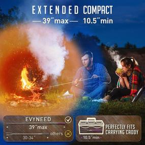 img 3 attached to 🔥 Premium EVYNEED Marshmallow Roasting Sticks: 4pc Telescopic S'mores Skewers Set for Fire Pit Campfire – Ultimate Family Cookware Kit and Camping Accessories