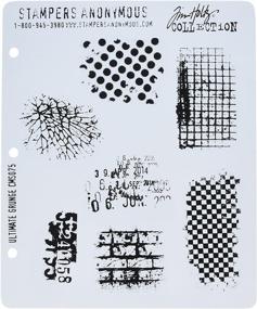 img 1 attached to 🖤 Ultimate Grunge Stamp Set: Tim Holtz Cling Rubber Stamps by Stampers Anonymous CMS-075