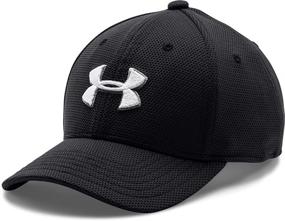 img 1 attached to 🧢 Under Armour Blitzing Stretch Graphite Boys' Hats & Caps: Top Accessories for Active Kids