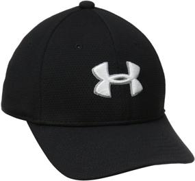 img 4 attached to 🧢 Under Armour Blitzing Stretch Graphite Boys' Hats & Caps: Top Accessories for Active Kids