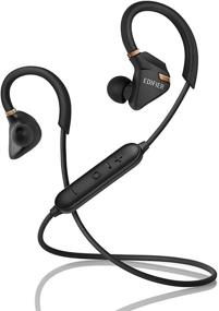 img 4 attached to Edifier W296BT Black Bluetooth 4.1 Sports Headphones - In-Ear Sweat/Water Resistant Earphones with CVC Noise Suppression