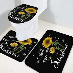 img 2 attached to OneHoney Sunflowers Sunshine Non Slip Bathroom Home Decor