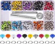 bememo 400 sets 3/16 inch multi-color metal eyelets grommets kit with installation tools, instructor, and clear box logo