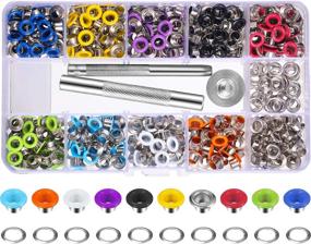 img 4 attached to Bememo 400 Sets 3/16 Inch Multi-Color Metal Eyelets Grommets Kit with Installation Tools, Instructor, and Clear Box