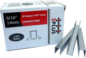 img 3 attached to 3PLUS T50/14 20 Ga 3/8-Inch Crown 9/16-Inch Leg Galvanized Fine Wire Staples, 5,000/Box