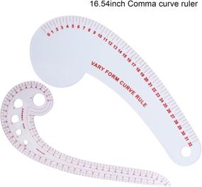 img 1 attached to 📏 Boao French Metric Sewing Ruler Set: 6 Curve Shaped Plastic Tools for Dressmaking Supplies, 6 Styles