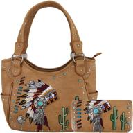 chieftain feather concealed shoulder women's handbags & wallets by american logo