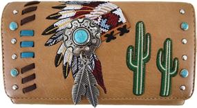 img 2 attached to Chieftain Feather Concealed Shoulder Women's Handbags & Wallets by American