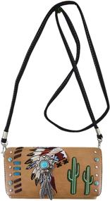 img 1 attached to Chieftain Feather Concealed Shoulder Women's Handbags & Wallets by American