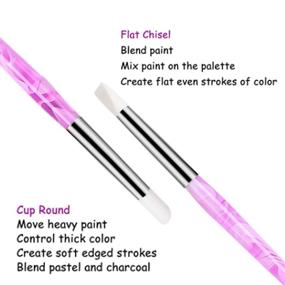 img 1 attached to 🖌️ BQAN Set of 5 Nail Art Silicone Pens with Acrylic Handles for Gel Nail Art Carving and Drawing Brushes