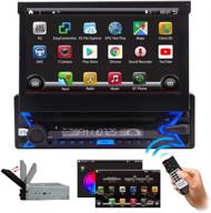 🚗 advanced single din car stereo android head unit with gps navigation, 7 inch touchscreen & detachable design - wifi, bluetooth, usb/sd, swc,1080p mirror link supported logo
