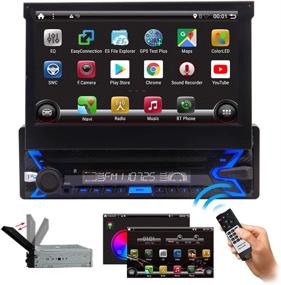 img 4 attached to 🚗 Advanced Single Din Car Stereo Android Head Unit with GPS Navigation, 7 inch Touchscreen & Detachable design - WiFi, Bluetooth, USB/SD, SWC,1080P Mirror Link Supported