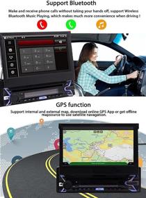 img 1 attached to 🚗 Advanced Single Din Car Stereo Android Head Unit with GPS Navigation, 7 inch Touchscreen & Detachable design - WiFi, Bluetooth, USB/SD, SWC,1080P Mirror Link Supported