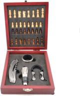 🍷 optimized seo: lightahead 4-piece wine chess gift set with chess set gift box - best wine bottle opener tool kit - ideal bar wine accessories and gifts логотип