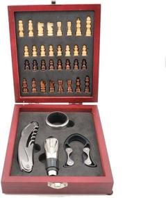 img 4 attached to 🍷 Optimized SEO: Lightahead 4-Piece Wine Chess Gift Set with Chess Set Gift Box - Best Wine Bottle Opener Tool Kit - Ideal Bar Wine Accessories and Gifts