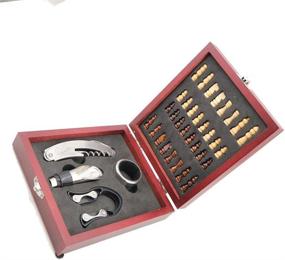 img 2 attached to 🍷 Optimized SEO: Lightahead 4-Piece Wine Chess Gift Set with Chess Set Gift Box - Best Wine Bottle Opener Tool Kit - Ideal Bar Wine Accessories and Gifts