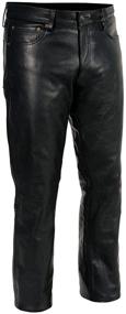 img 2 attached to 👖 Men's Black Classic 5 Pocket Leather Pants by Milwaukee Leather LKM5790