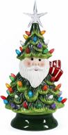 🎄 11-inch ceramic christmas tree by sunnyglade with 50 multicolored lights and 1 star topper – tabletop, desk, and classic series christmas decoration logo