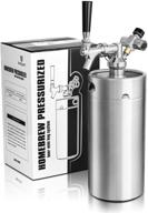 🍺 tmcraft 128oz mini keg growler: pressurized stainless steel home keg kit with updated co2 regulator - keeps homebrew, craft and draft beer fresh and carbonated logo