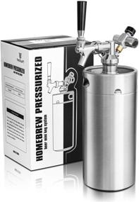 img 4 attached to 🍺 TMCRAFT 128oz Mini Keg Growler: Pressurized Stainless Steel Home Keg Kit with Updated Co2 Regulator - Keeps Homebrew, Craft and Draft Beer Fresh and Carbonated