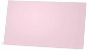 img 1 attached to 🍼 Baby Pink Place Cards: Flat or Tent Style - 10 or 50 Pack, White Blank Front with Solid Color Border - Versatile Table Name Cards for Dinner, Parties, Events, Holidays, and More (10, Flat Style)