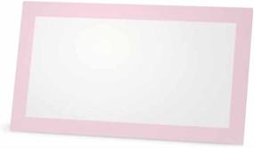 img 2 attached to 🍼 Baby Pink Place Cards: Flat or Tent Style - 10 or 50 Pack, White Blank Front with Solid Color Border - Versatile Table Name Cards for Dinner, Parties, Events, Holidays, and More (10, Flat Style)