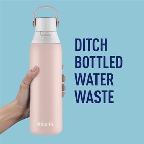 img 3 attached to 🌹 Brita Premium Double Insulated Stainless Steel Water Bottle with Filter, 20 Ounce Capacity, BPA Free, Rose