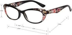 img 2 attached to Liansan Women Reading Glasses - 5 Pairs Cat Eye Prescription Eyeglasses for Comfortable Vision with L3705x