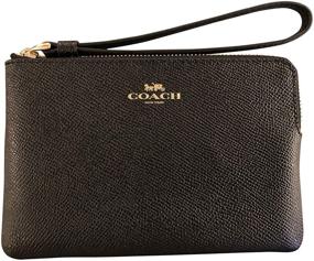 img 3 attached to Small Black Coach Corner Wristlet for Women - Handbags & Wallets