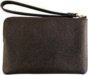 img 2 attached to Small Black Coach Corner Wristlet for Women - Handbags & Wallets
