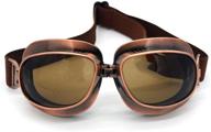 🚀 evomosa vintage pilot motorcycle goggles: stylish retro eyewear for half helmets logo