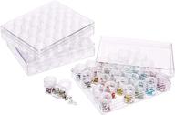 💎 set of 3 transparent bead storage containers with 90 jars for diamond painting (93 pieces) logo