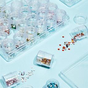 img 3 attached to 💎 Set of 3 Transparent Bead Storage Containers with 90 Jars for Diamond Painting (93 Pieces)