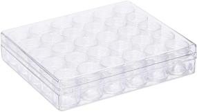 img 2 attached to 💎 Set of 3 Transparent Bead Storage Containers with 90 Jars for Diamond Painting (93 Pieces)