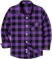 👕 siliteelon sleeve button flannel buffalo boys' clothing: stylish & cozy attire for boys logo