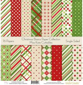 img 1 attached to 🎄 Christmas Basics Pattern Paper Pack - Premium Single-Sided 12"x12" Scrapbook Specialty Paper Collection with 16 Sheets - by Miss Kate Cuttables