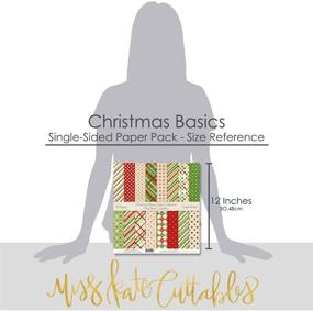 img 2 attached to 🎄 Christmas Basics Pattern Paper Pack - Premium Single-Sided 12"x12" Scrapbook Specialty Paper Collection with 16 Sheets - by Miss Kate Cuttables