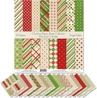 🎄 christmas basics pattern paper pack - premium single-sided 12"x12" scrapbook specialty paper collection with 16 sheets - by miss kate cuttables logo