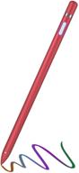 🖊️ red stylus pen for touch screens - digital pencil with fine point stylist, capacitive pen compatible with iphone, ipad pro, air, mini, android, microsoft surface, and other tablets logo